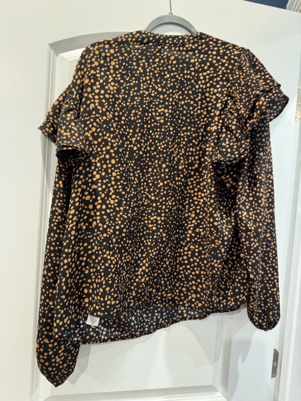 NWOT Scoop Women's Ruffle Peasant Blouse - Picture 7 of 7